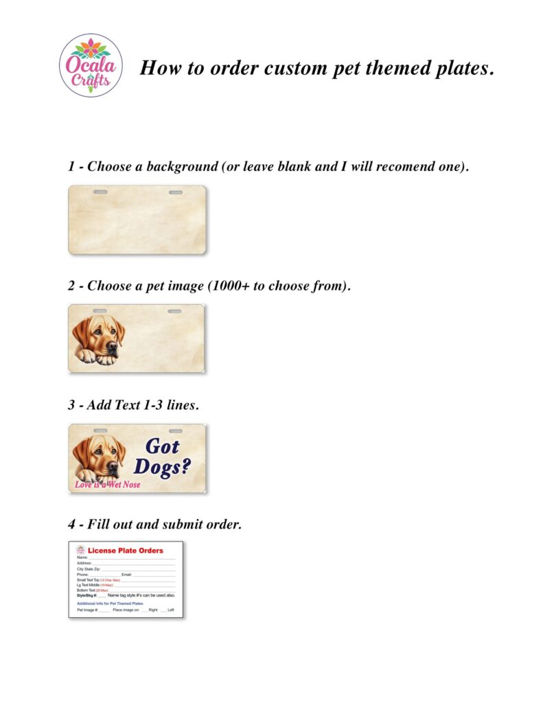 Pet Themed License Plates - Custom Tags & Plates